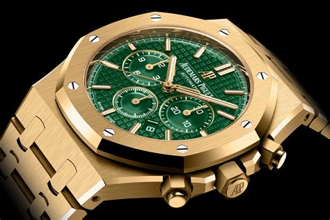 audemars piguet gold green|audemars piguet royal oak green.